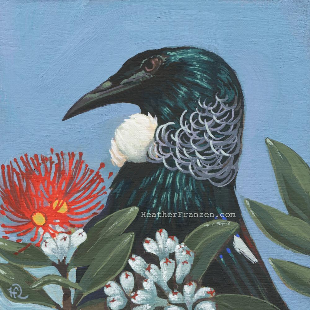 Painting of a tabby cat